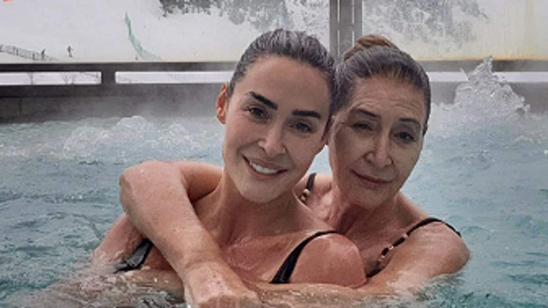 El cumpleaños más original de Vicky Martín Berrocal: tratamientos con hielo en la cara junto a su madre en Andorra