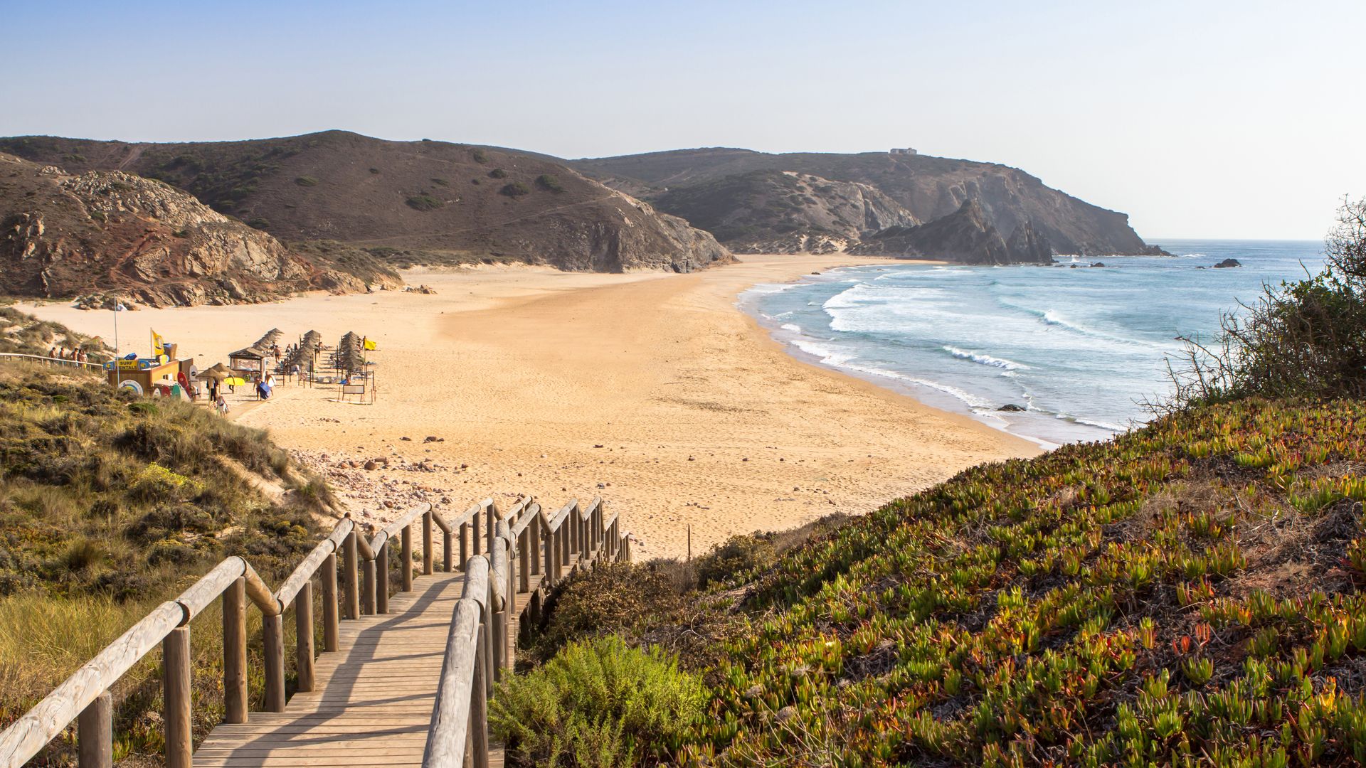 Praia do Amado en el Algarve, Costa Vicentina, Portugal