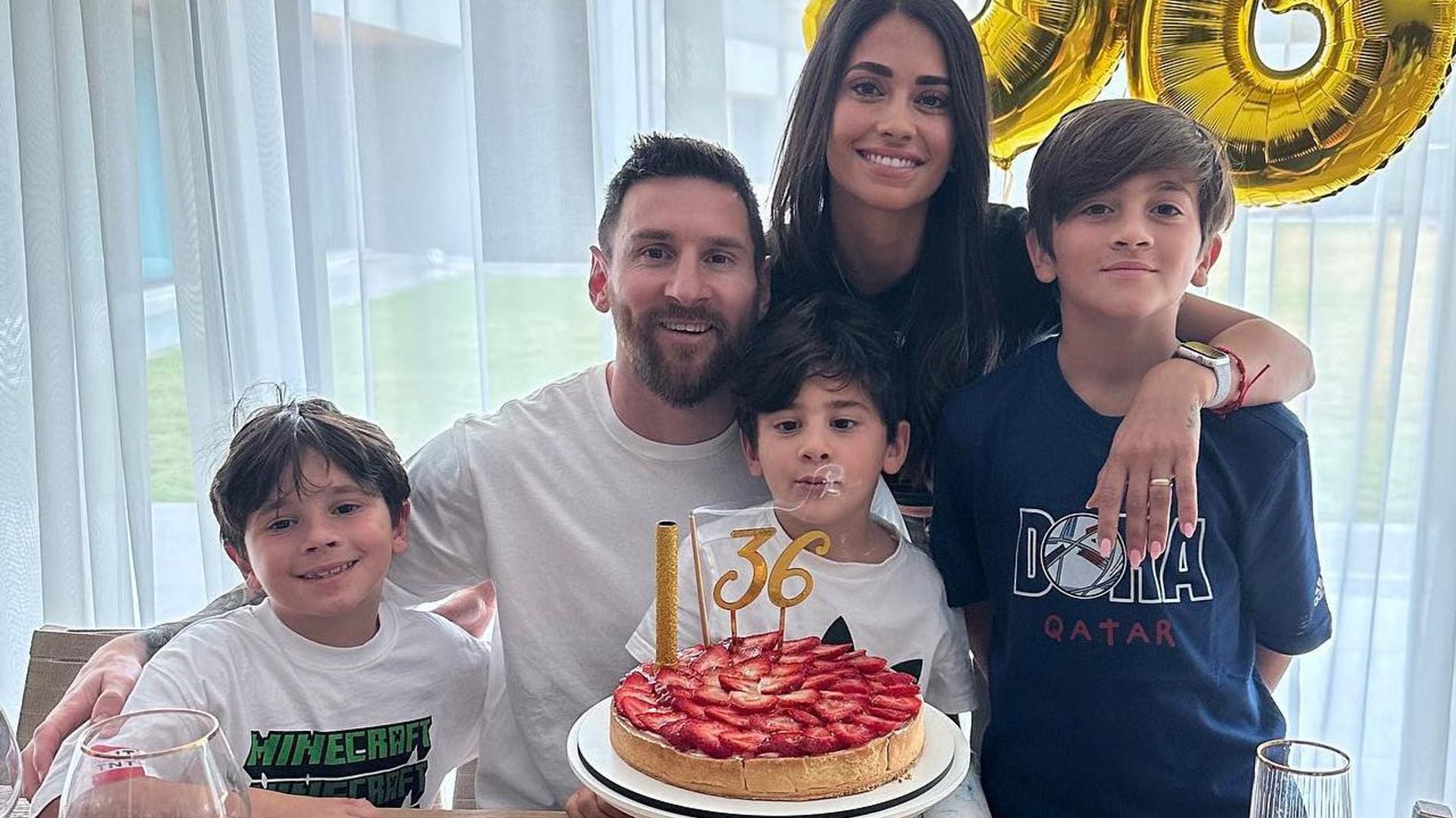 Rodeado del amor de su familia, así celebró Messi su cumpleaños número 36