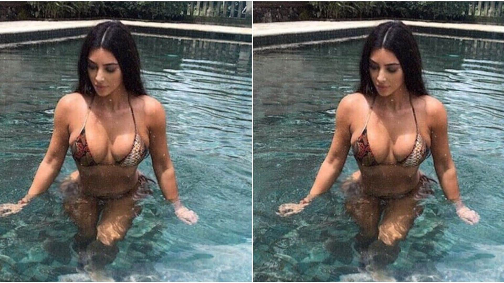 Recrea tu momento Kim Kardashian con estos bikinis triangulares