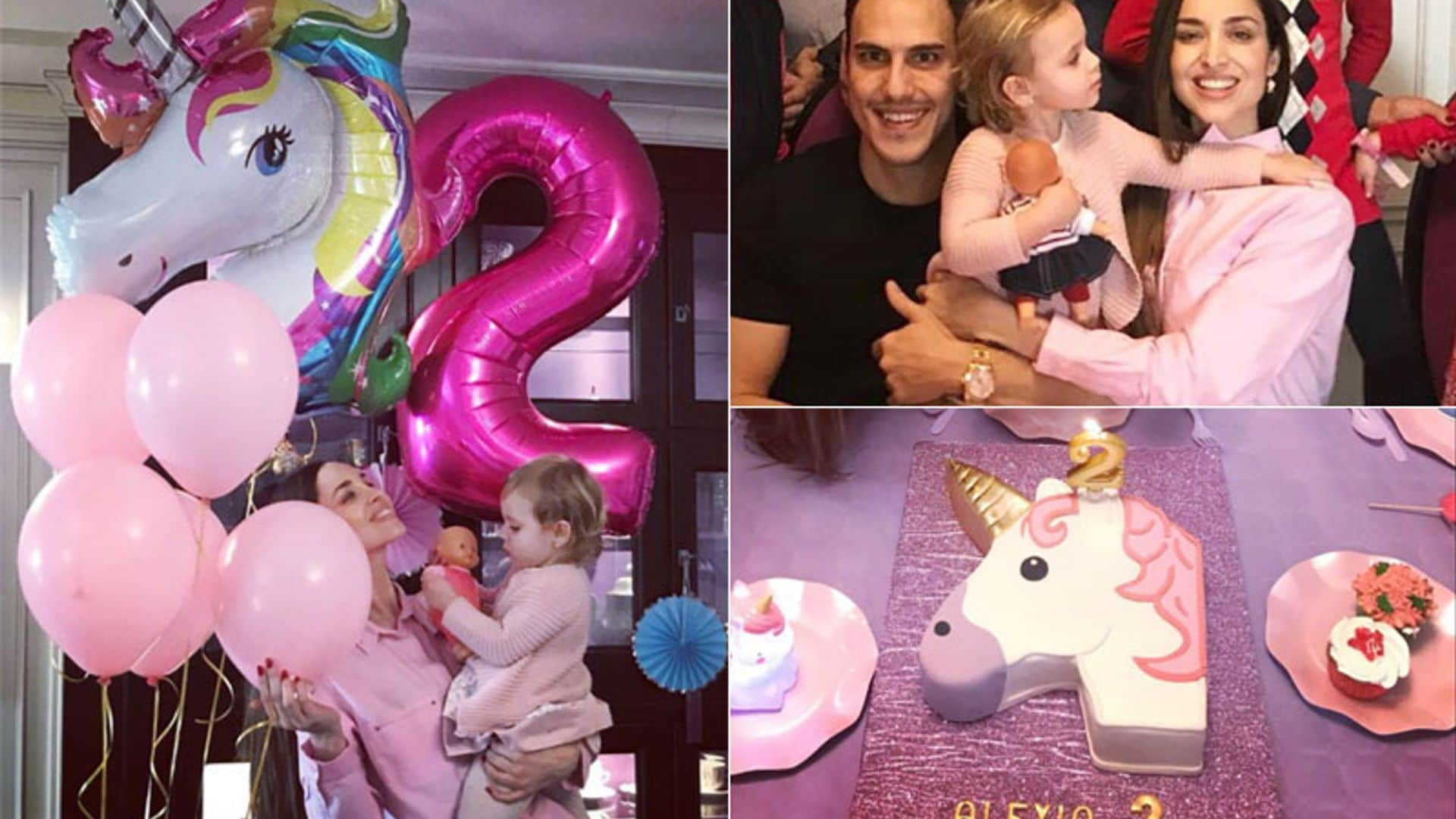 Globos, 'cupcakes' y ¡hasta un unicornio! en el cumpleaños de Alexia, hija de Lorena Van Heerde