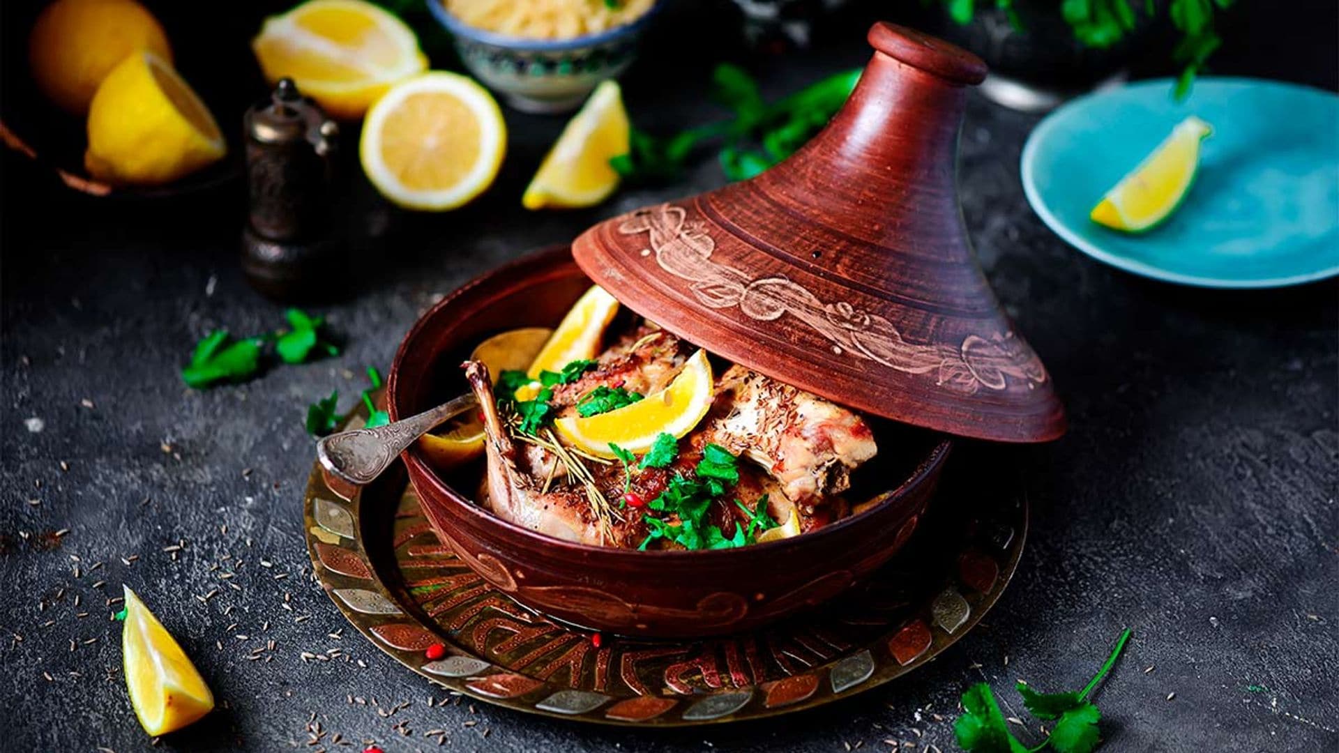 Tajine de conejo con limón y granada