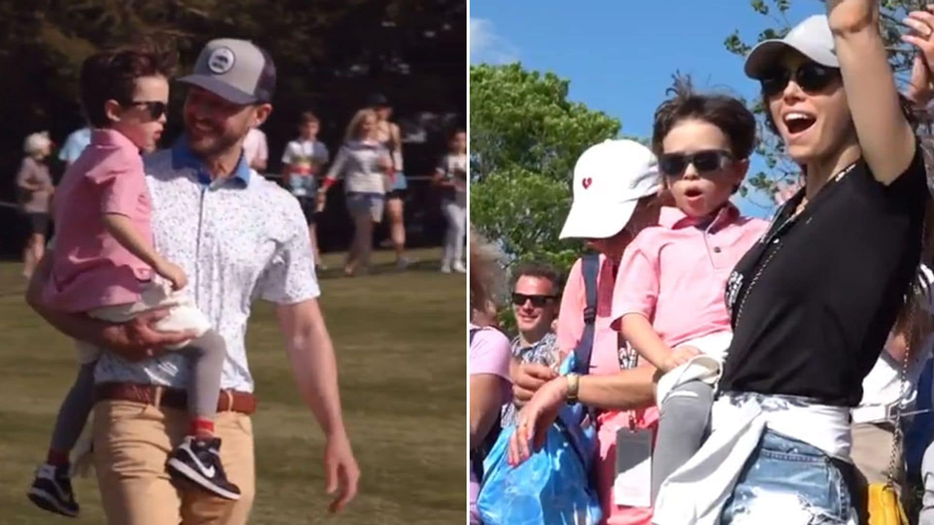 El hijo de Justin Timberlake, Silas, hace una rara aparición en el PGA golf tour