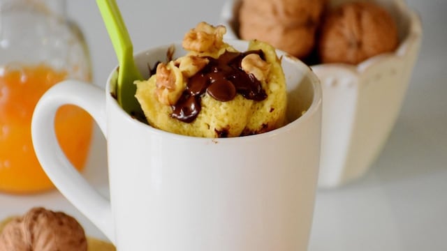 mug cake sin gluten naranja