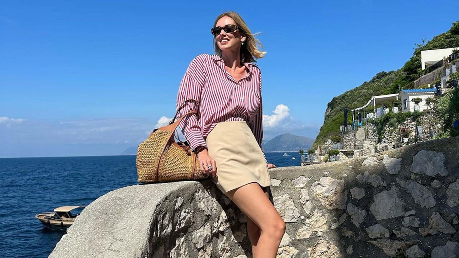 Los básicos de Zara y Mango que Chiara Ferragni ha llevado en su maleta a Capri