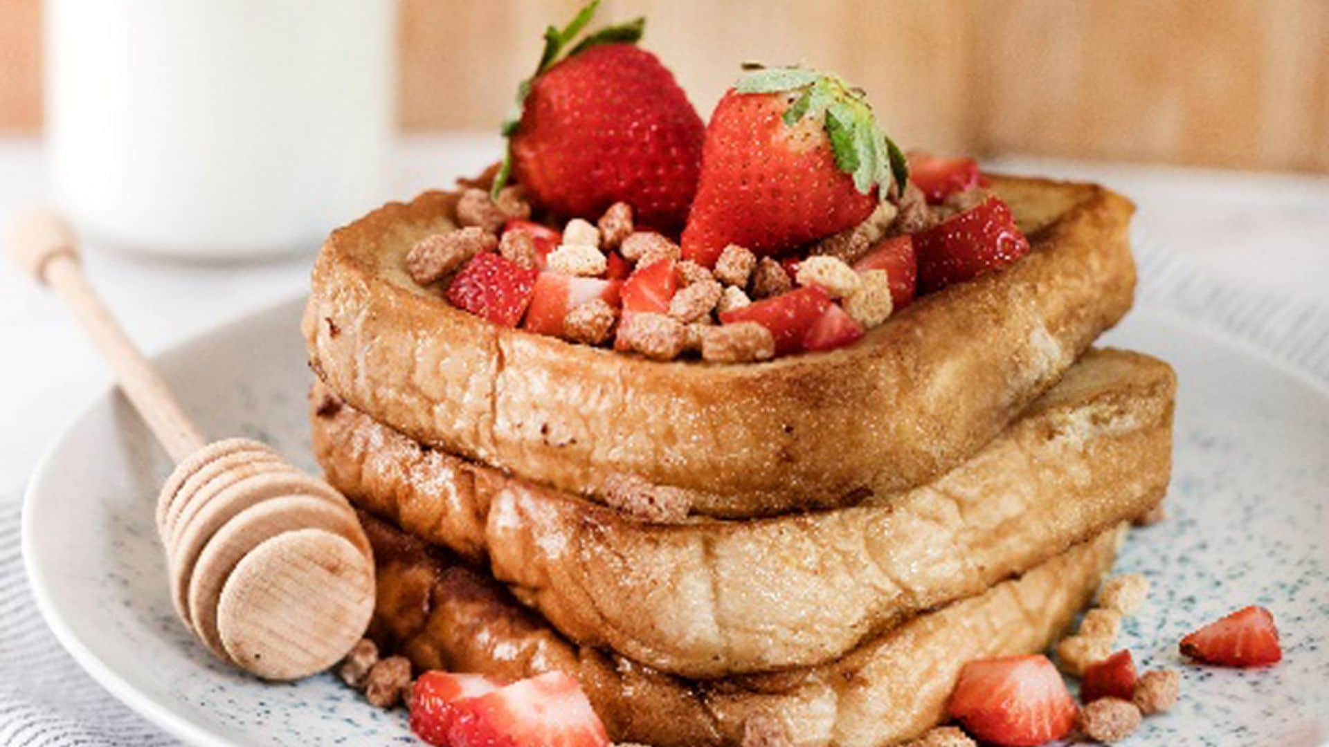 Tostadas francesas con crujiente de avena