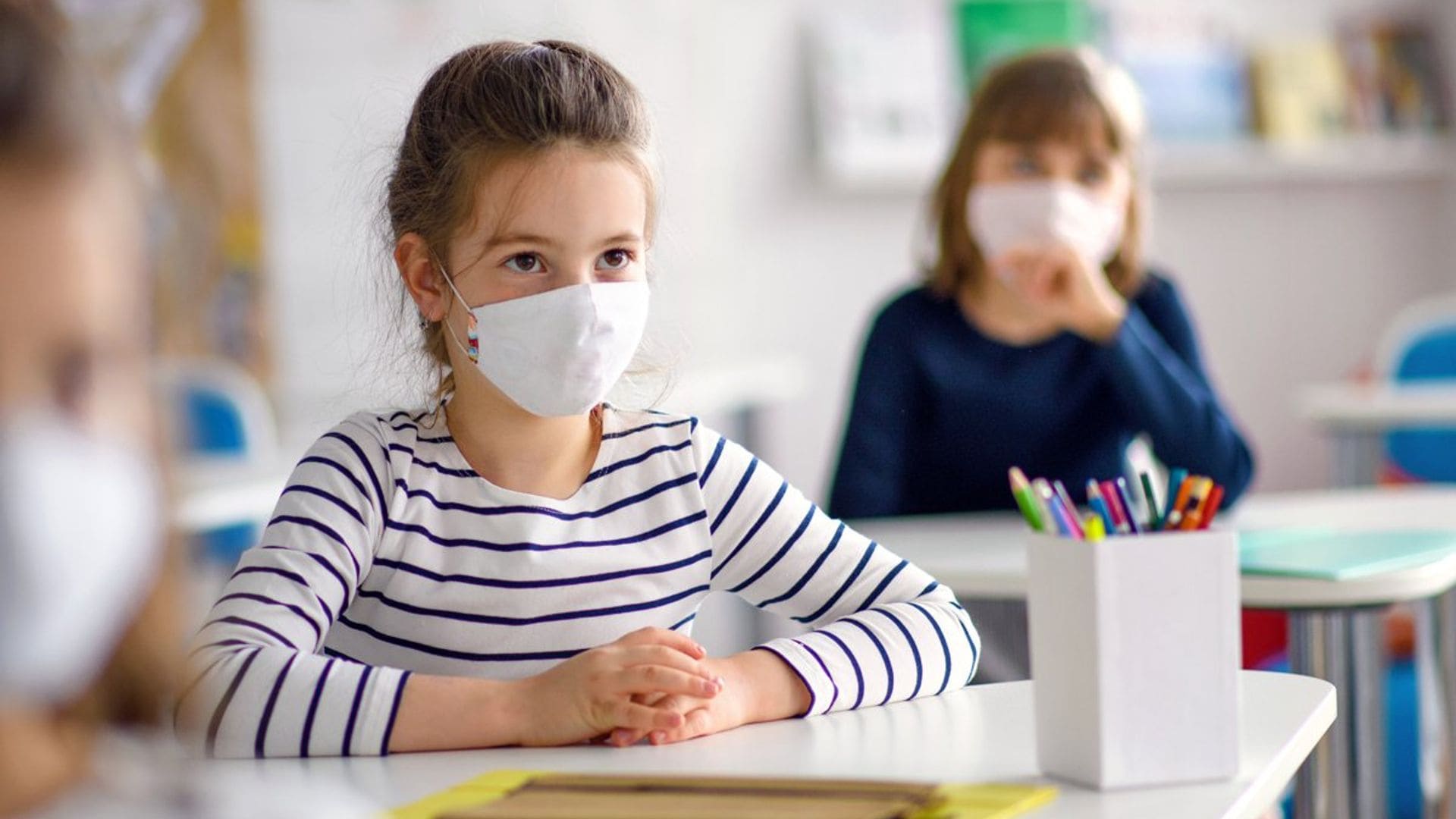 ni os en clase con mascarilla 