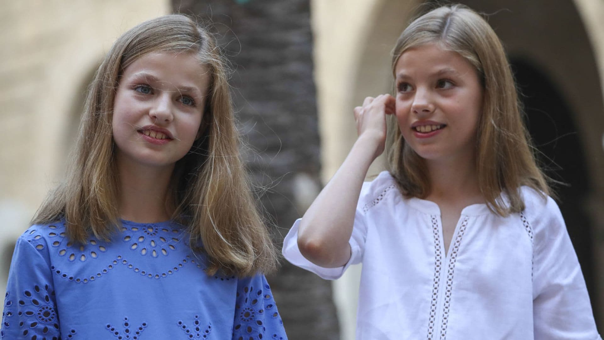 Sonrientes y muy ilusionadas: así contaron la princesa Leonor y la infanta Sofía su experiencia en Estados Unidos