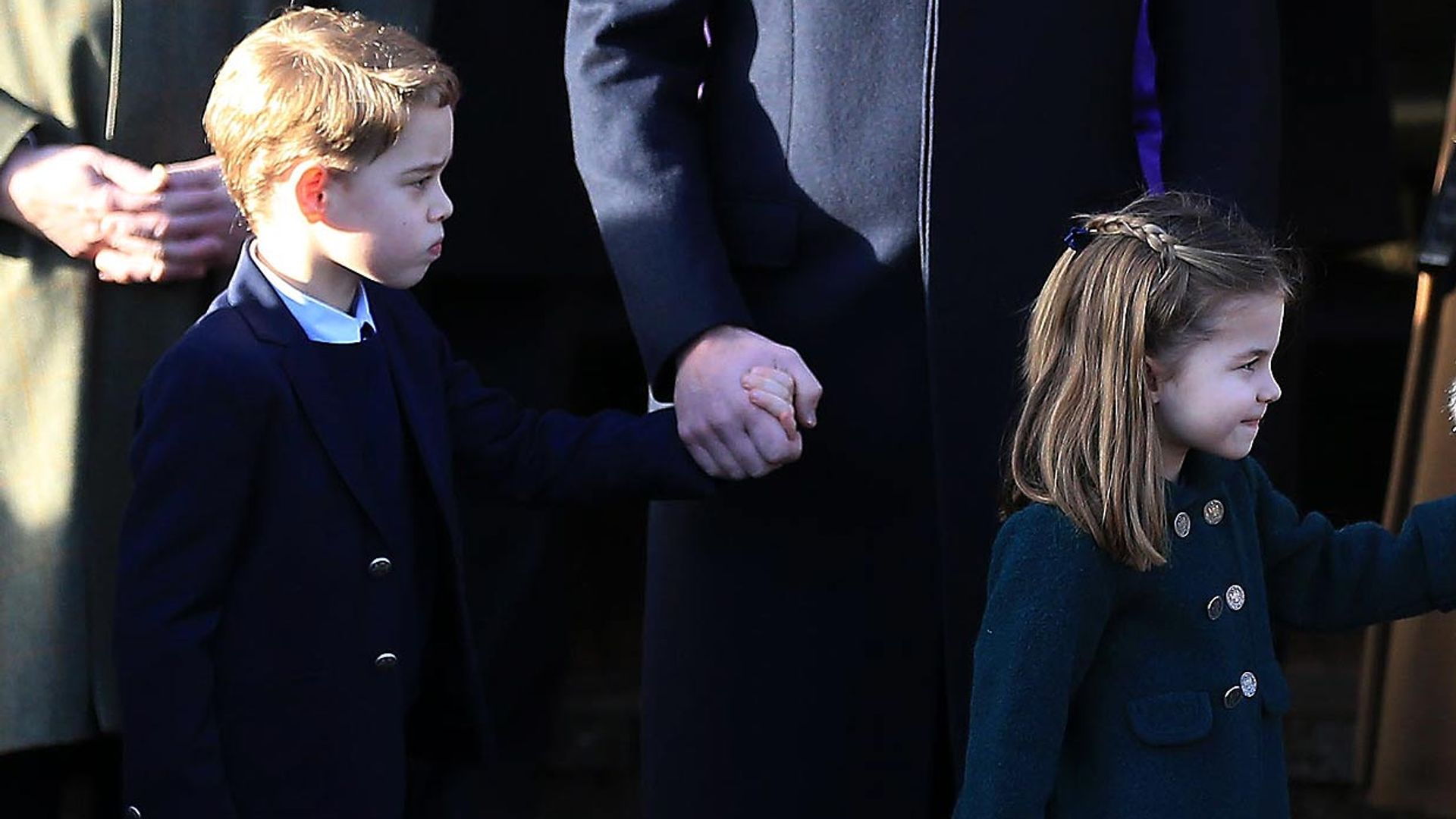 Los príncipes George y Charlotte de Cambridge, protagonistas en Sandringham