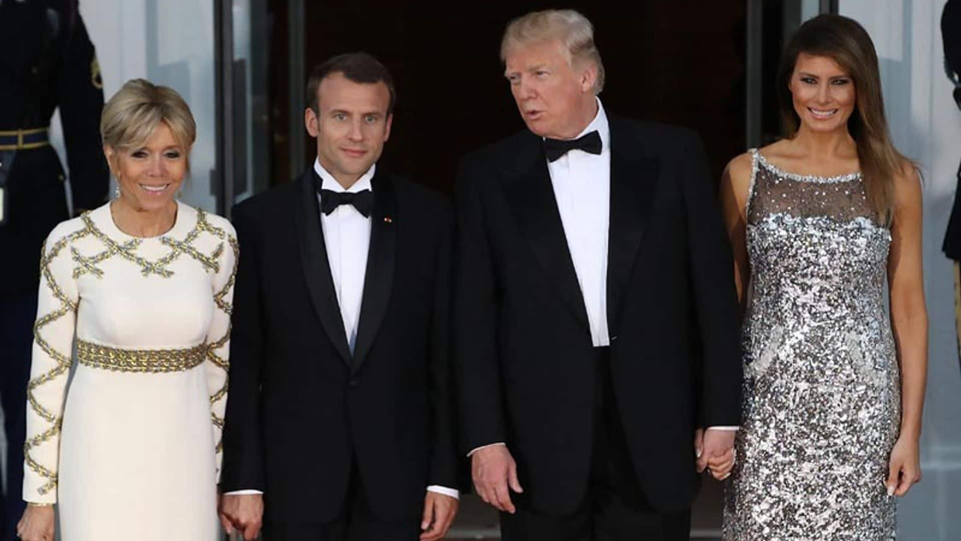 FOTOGALERÍA: Donald y Melania, anfitriones de Macron en la primera cena de Estado de la era Trump