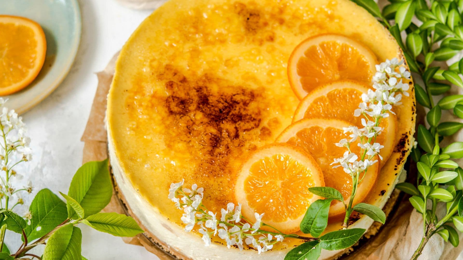 Tarta de naranja y mascarpone