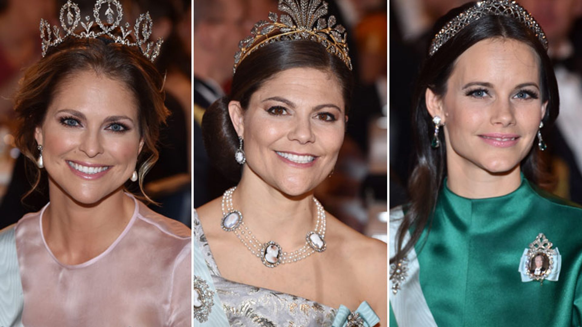 Las damas de la Familia Real sueca despliegan su 'glamour' en la noche de los Nobel