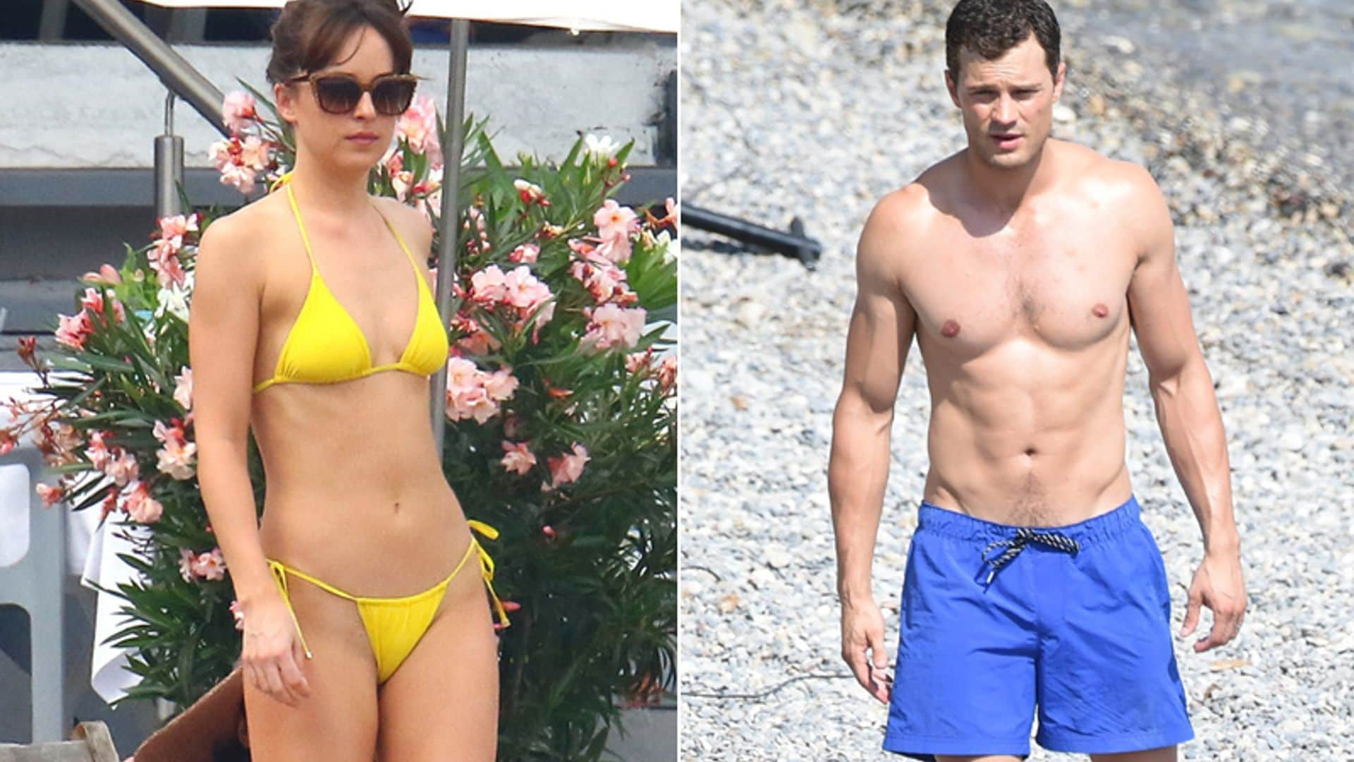 FOTOGALERÍA: Dakota Johnson y Jamie Dornan, dos cuerpazos que suben la temperatura en el set de rodaje