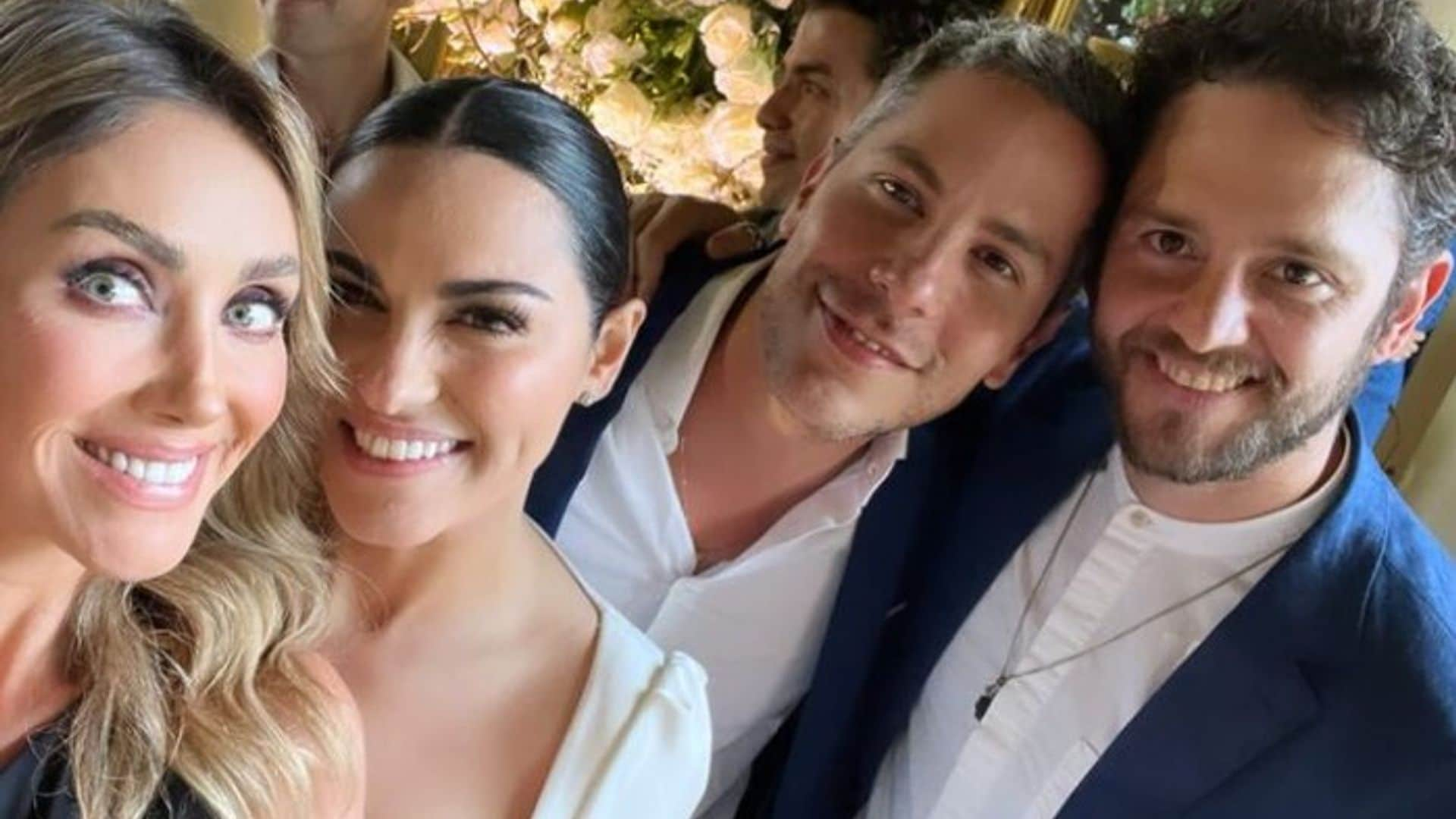 Anahí, Christopher Uckermann y Christian Chávez; reencuentro de RBDs en la boda de Maite Perroni