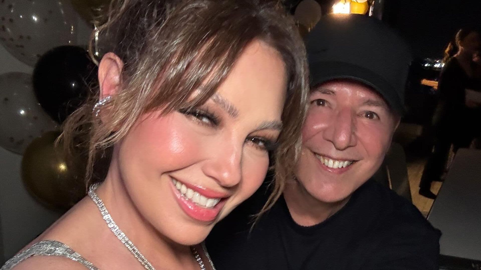 Thalía da vistazos de su festejo de Año Nuevo junto a Tommy Mottola y comparte un emotivo mensaje