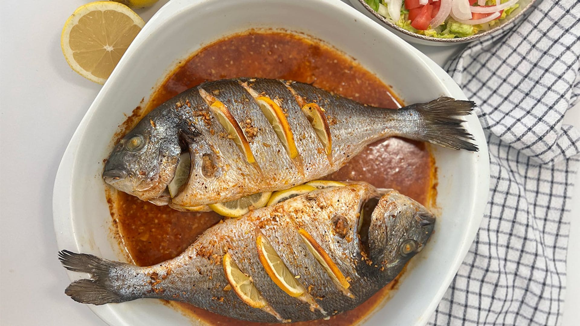 Dorada entera al horno