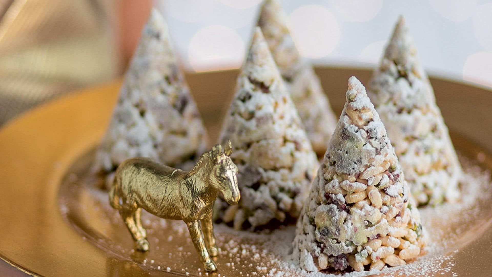 Dulces con forma de árbol de Navidad