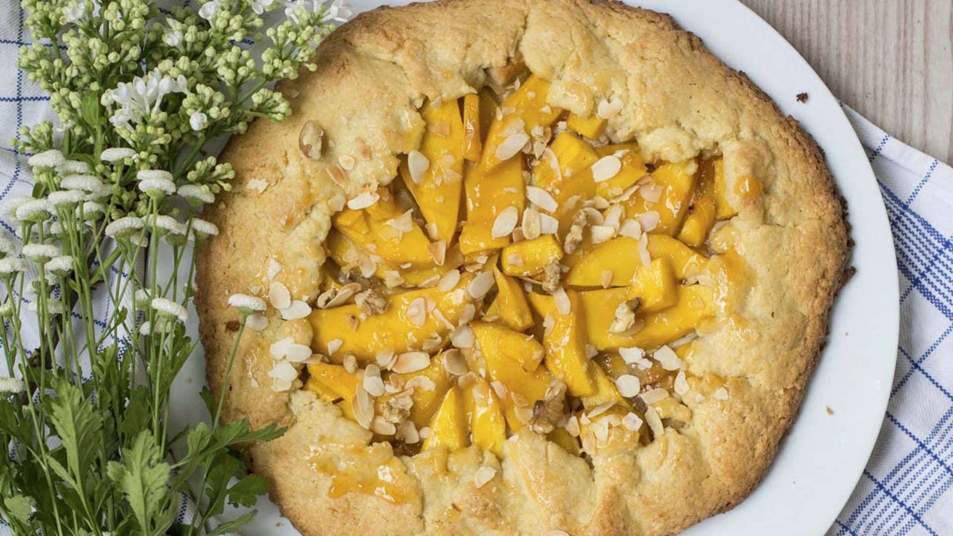 'Galette' de mango con mascarpone y frutos secos