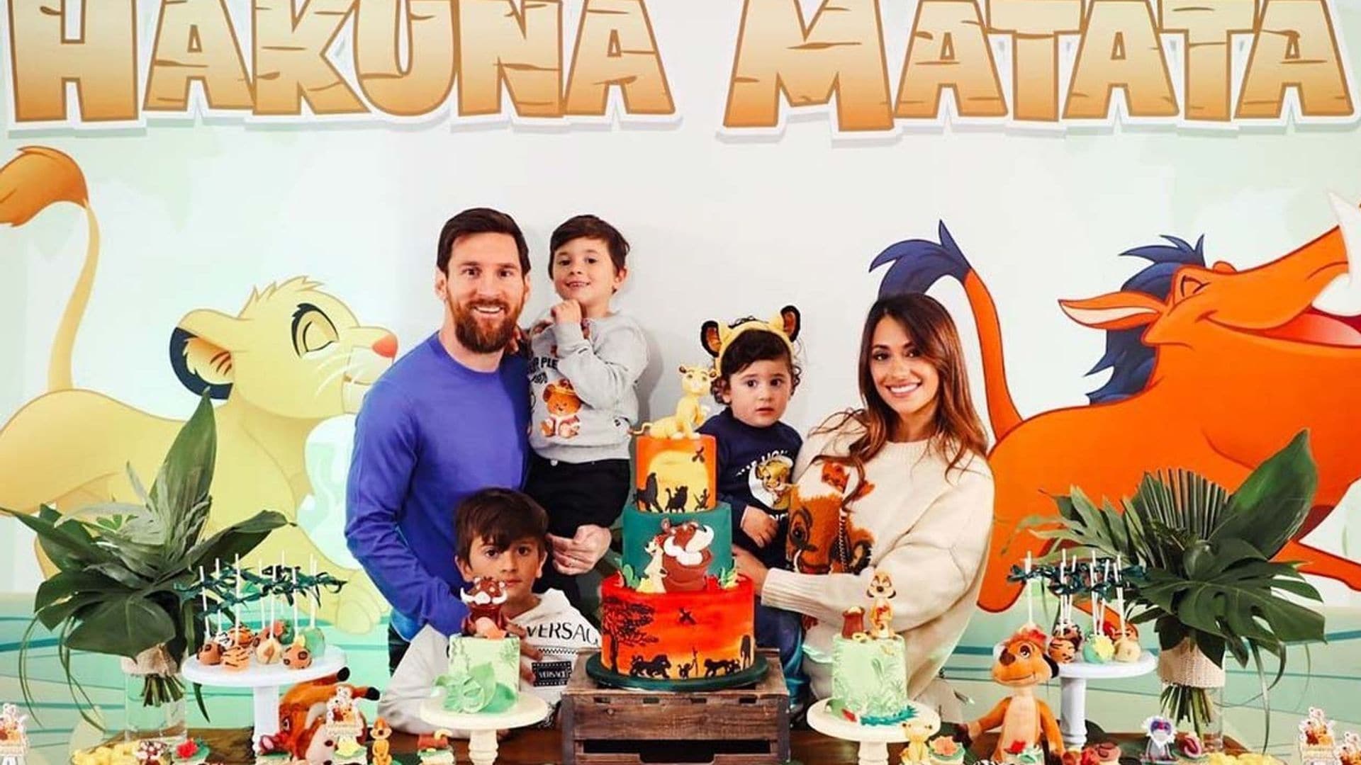 ¡Hakuna matata! Leo Messi y Antonela Roccuzzo celebran una fiesta temática por el cumpleaños de su hijo