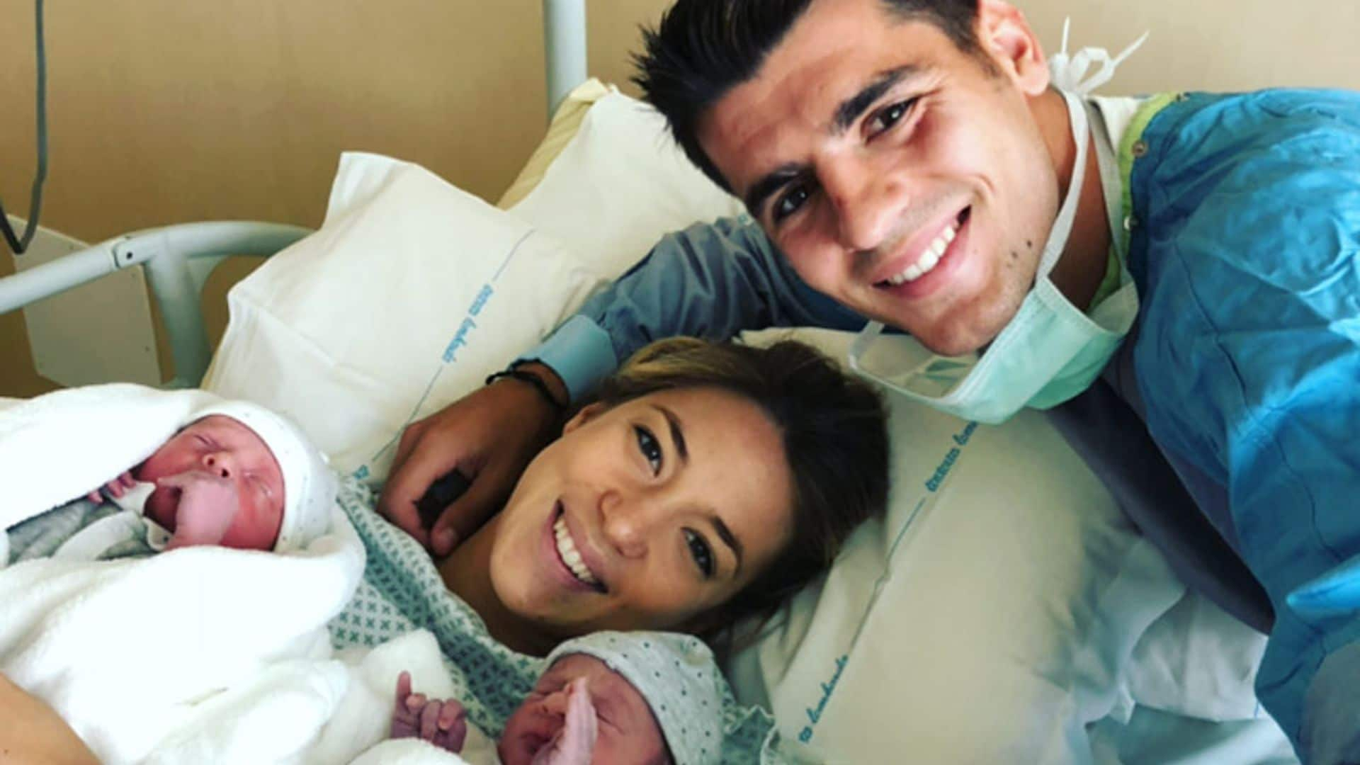 Álvaro Morata y Alice Campello ya han sido padres ¡por partida doble!