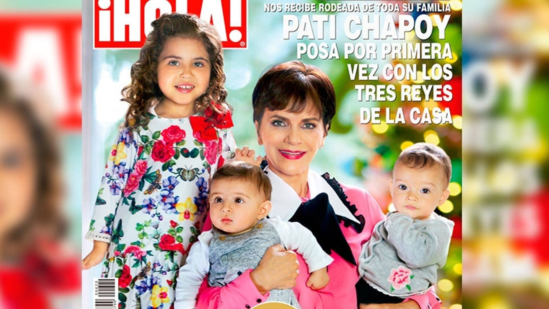 En ¡HOLA!, Pati Chapoy posa por primera vez con los tres reyes de la casa