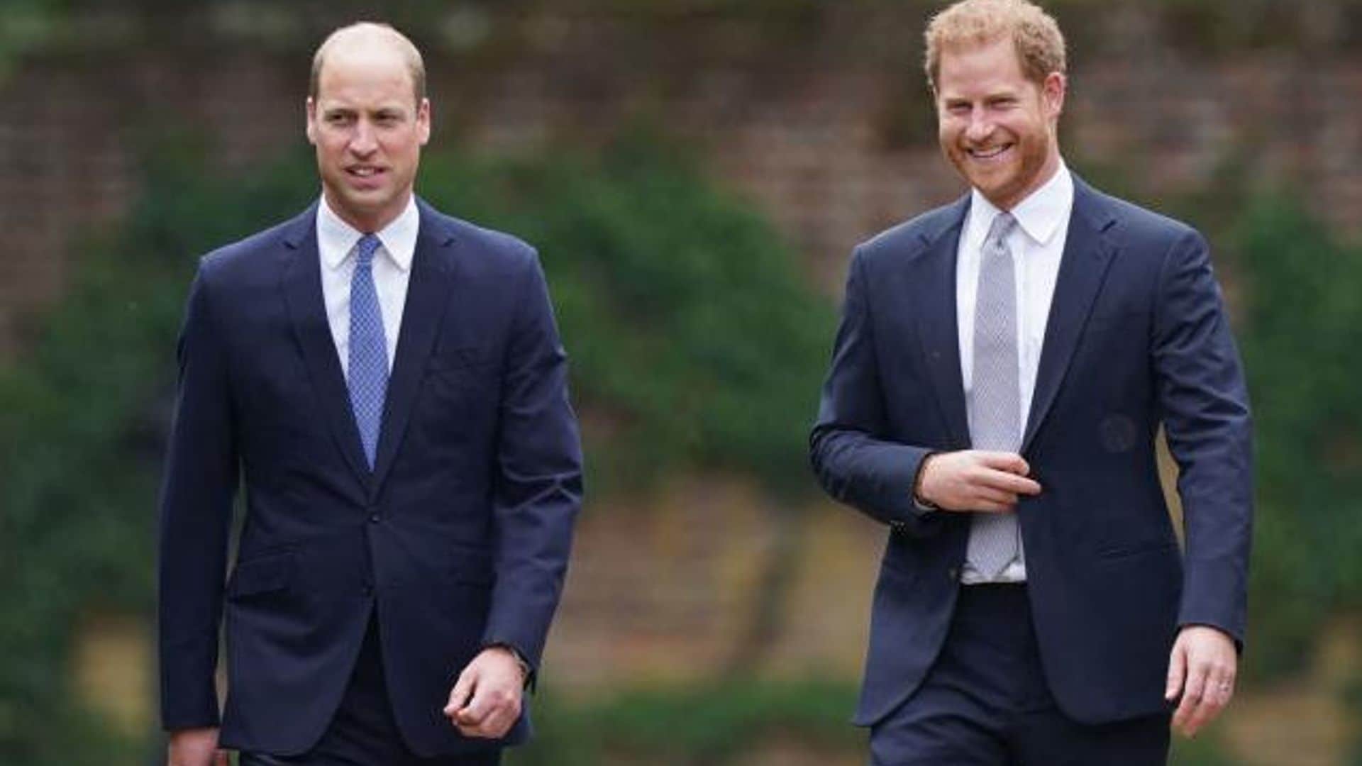 Los príncipes William y Harry se unirán para honrar el legado de su mamá, la princesa Diana