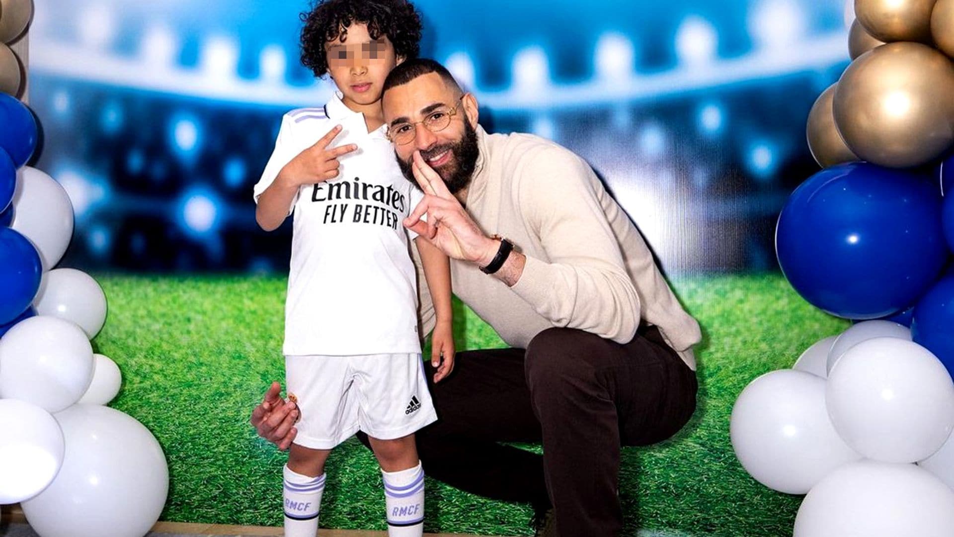 Karim Benzema celebra el cumpleaños de su hijo con una espectacular fiesta temática del Real Madrid