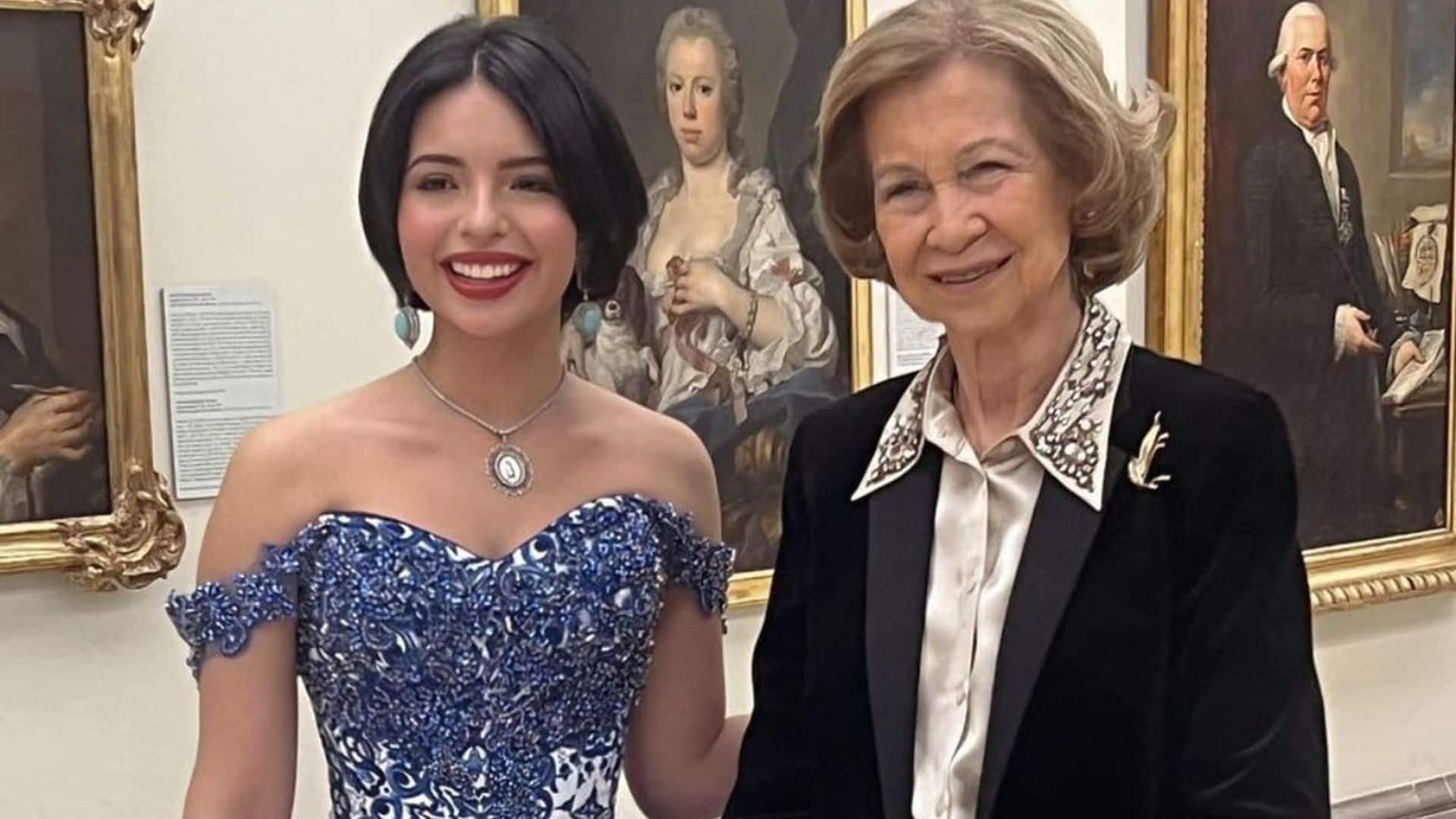 Ángela Aguilar presume su encuentro con la Reina Sofía en Madrid