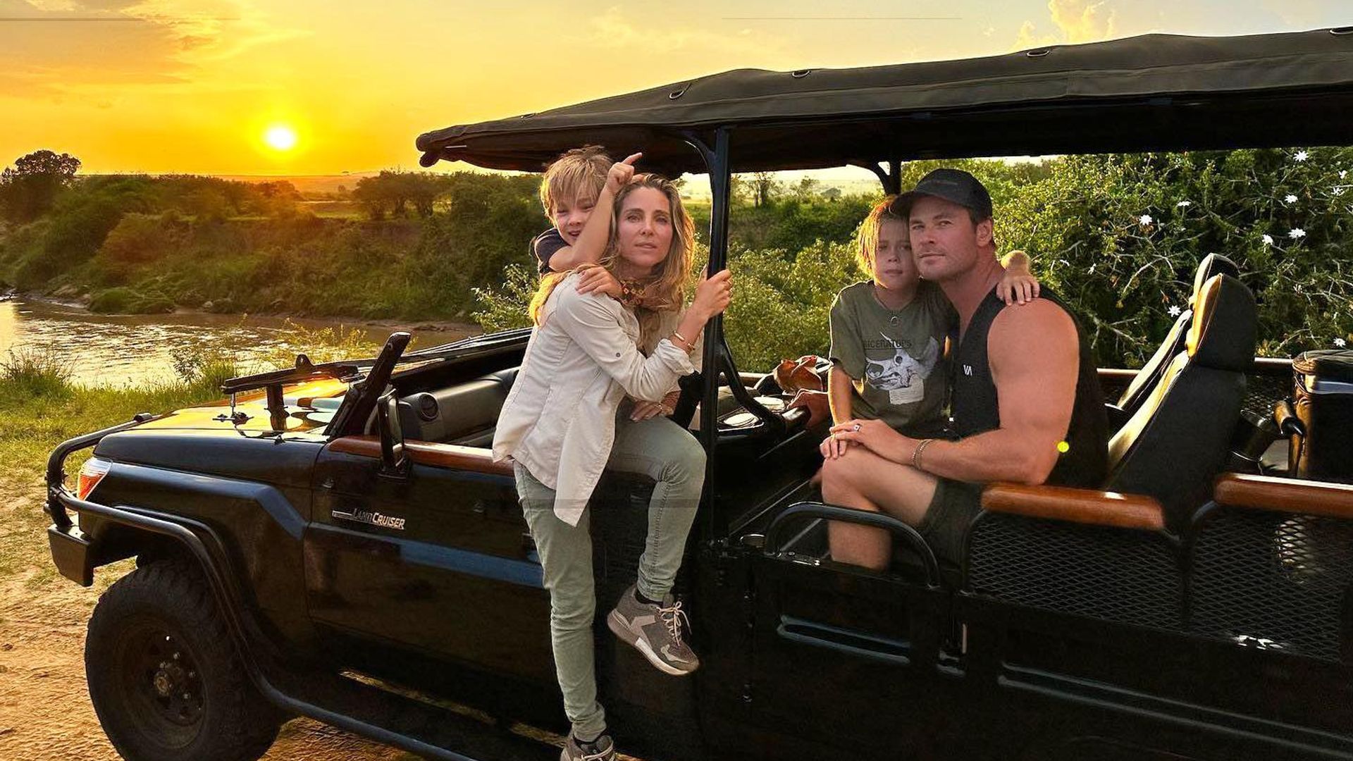 Chris Hemsworth, Elsa Pataky y su inolvidable safari en Kenia junto a sus hijos