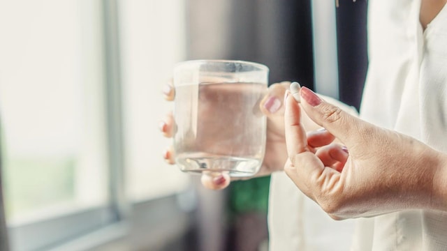 vaso agua pastillas