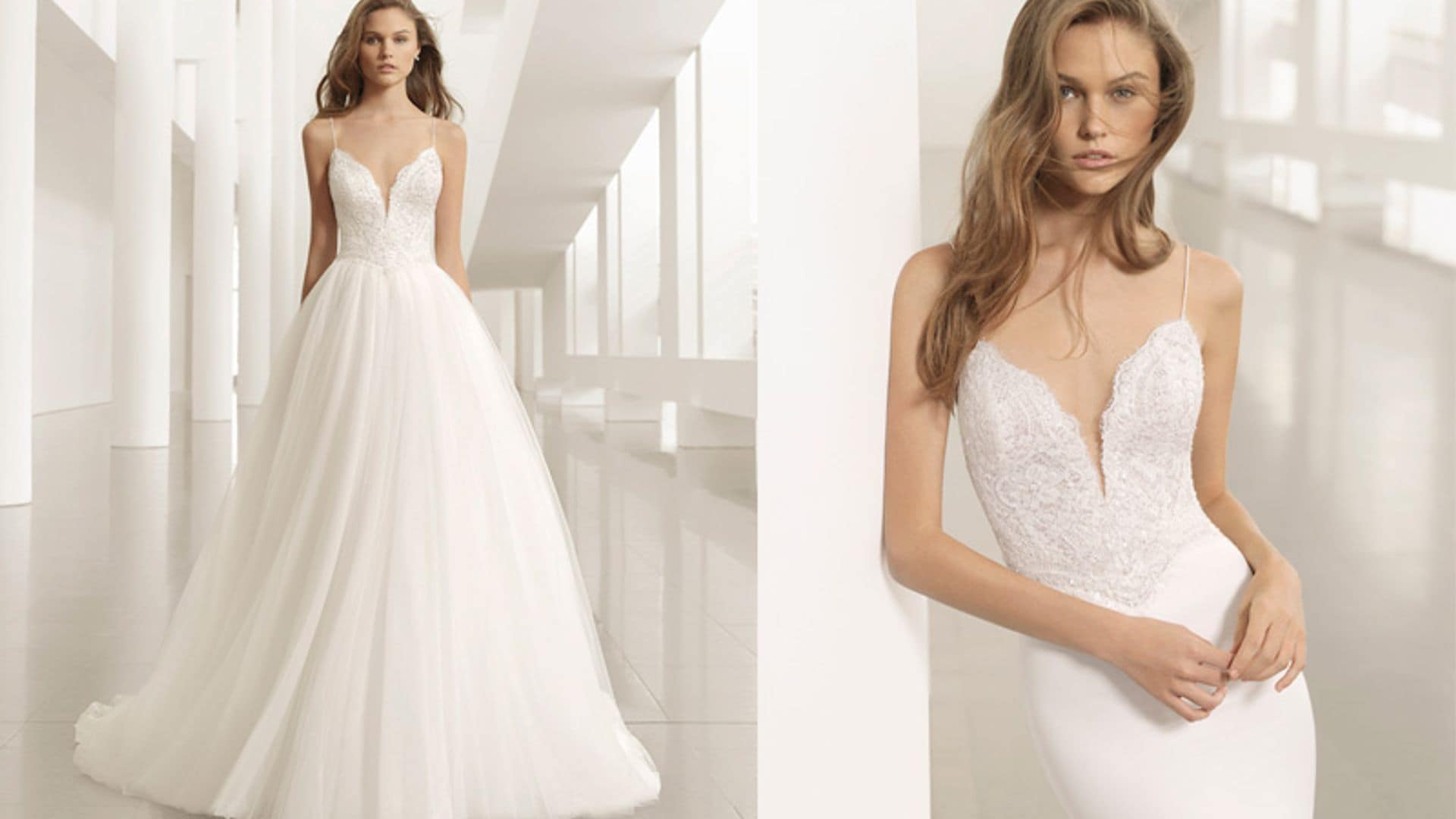 ¡Cambio de 'look'! Ocho vestidos convertibles para novias sorprendentes (por Rosa Clará)