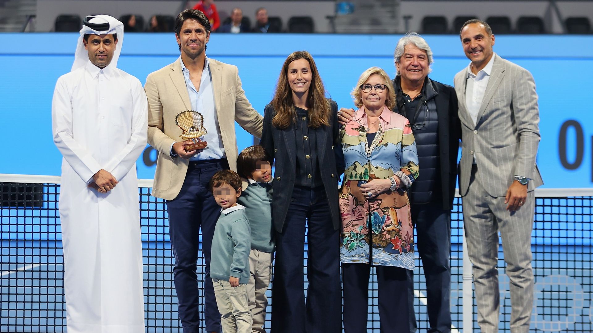 La emotiva retirada de Fernando Verdasco en Doha, arropado por Ana Boyer y sus dos hijos mayores