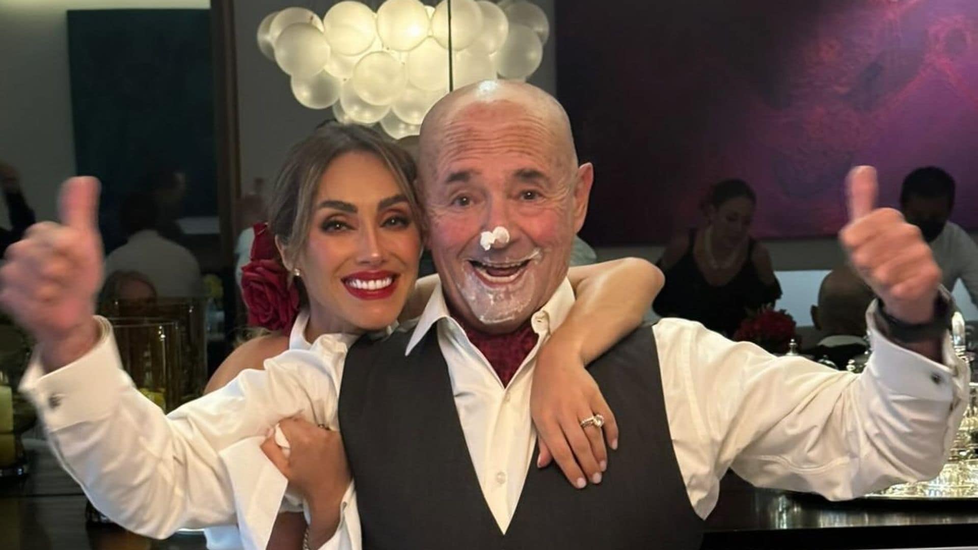 Con una fiesta flamenca, Anahí celebra los 82 años de su papá