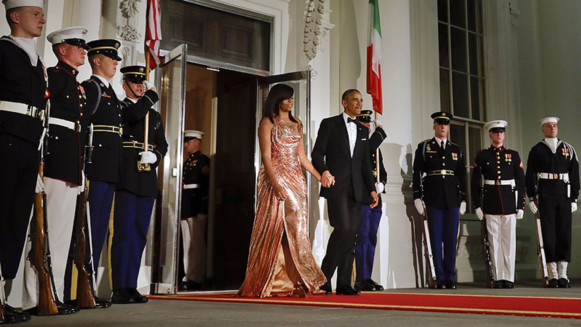 FOTOGALERÍA: Michelle Obama deslumbra en su última cena de gala en la Casa Blanca