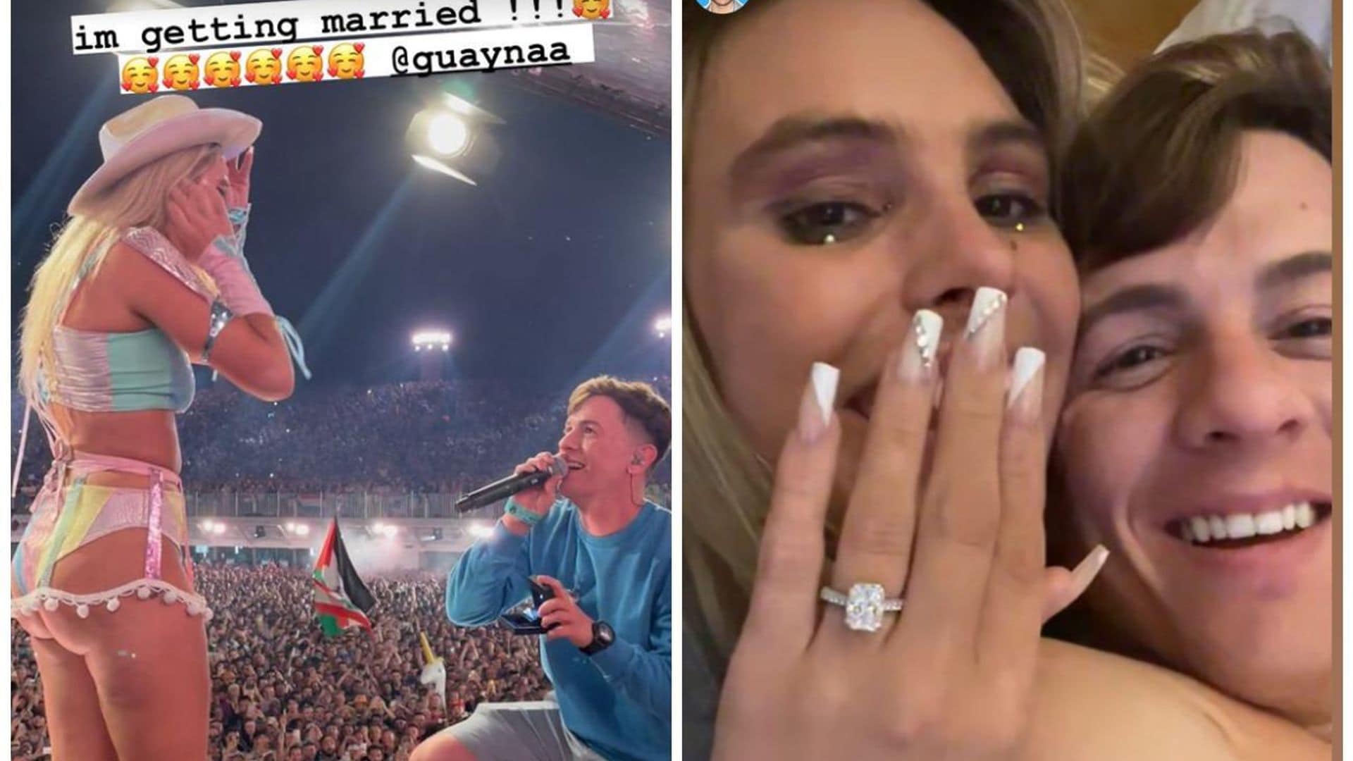 Lele Pons y Guaynaa se comprometen; él le pide matrimonio en pleno concierto