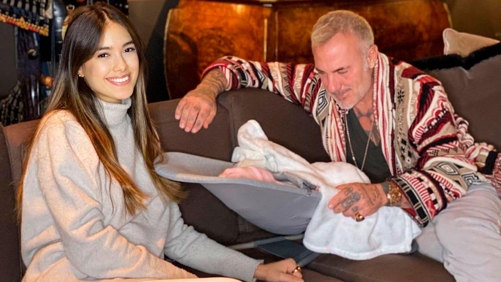 Gianluca Vacchi se convierte en peluquero para su 'princesa', Blu Jerusalema