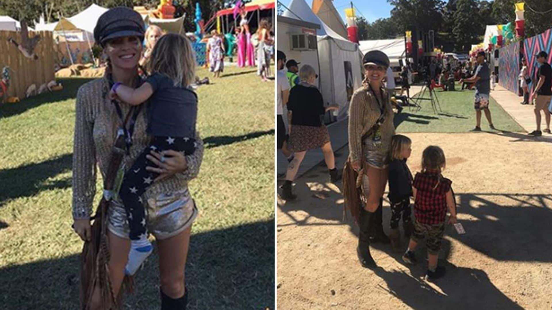 Elsa Pataky se va de festival con sus hijos para verles disfrutar de su primer concierto