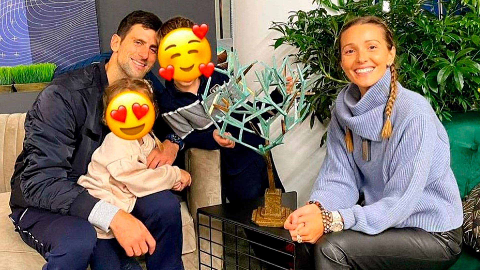 Jelena y sus dos hijos: el principal apoyo de Novak Djokovic tras ser deportado en Australia