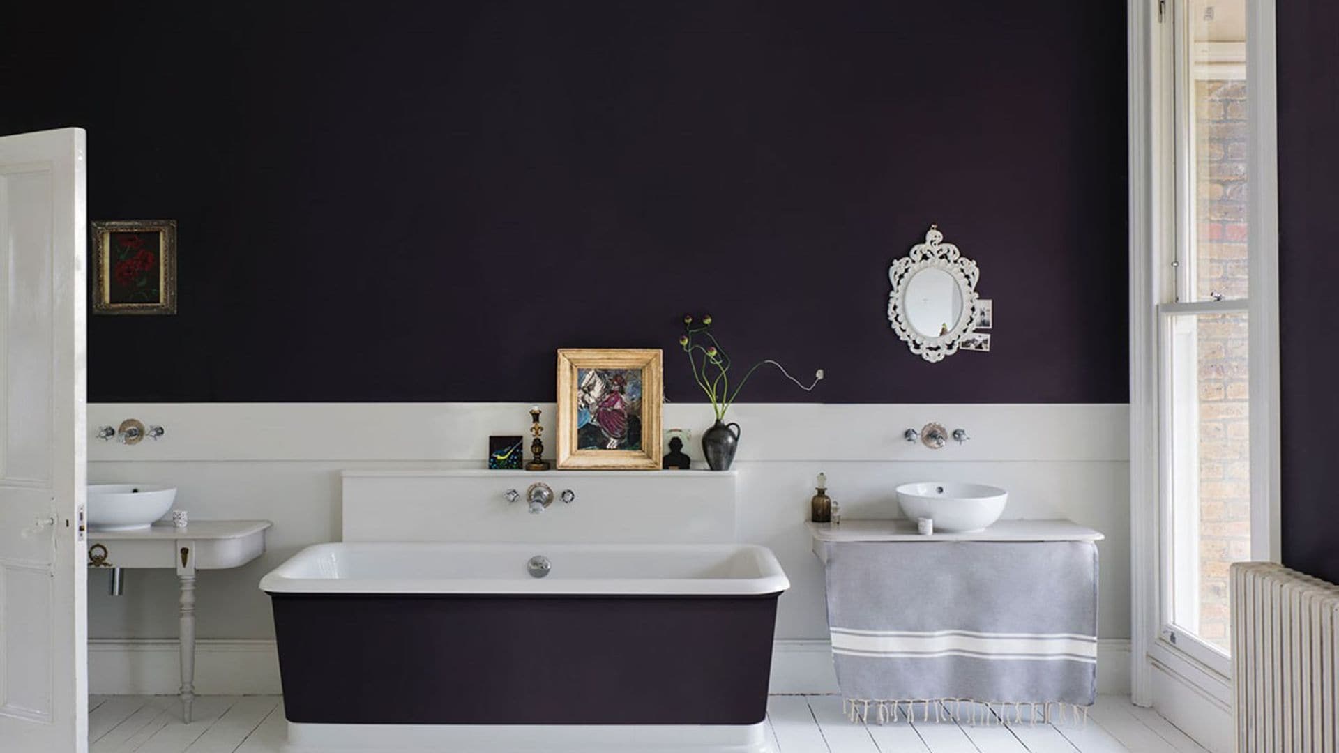 9 formas geniales de decorar el cuarto de baño con pintura