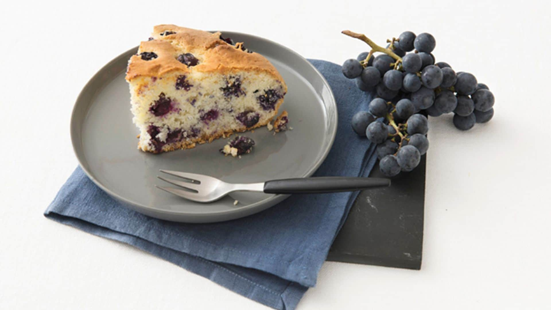 Tarta bertolina de uvas rojas