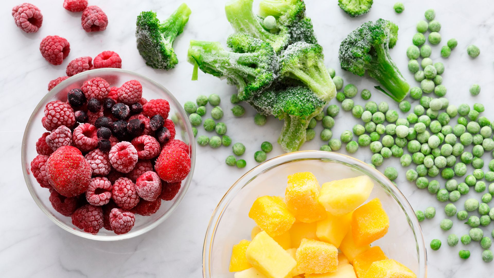 Frutas y vegetales congelados