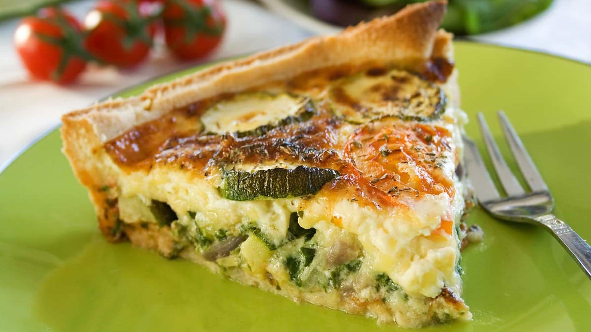 Quiche de calabacín y champiñón