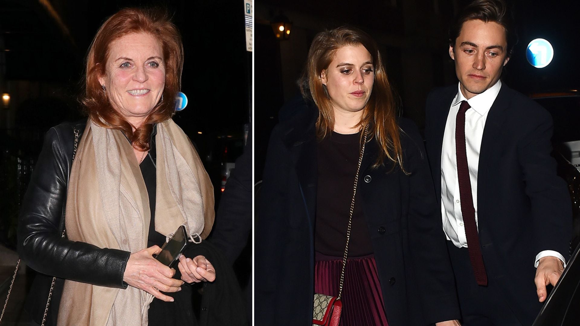 Beatriz de York y su novio, Edoardo Mapelli, disfrutan de la noche londinense con Sarah Ferguson