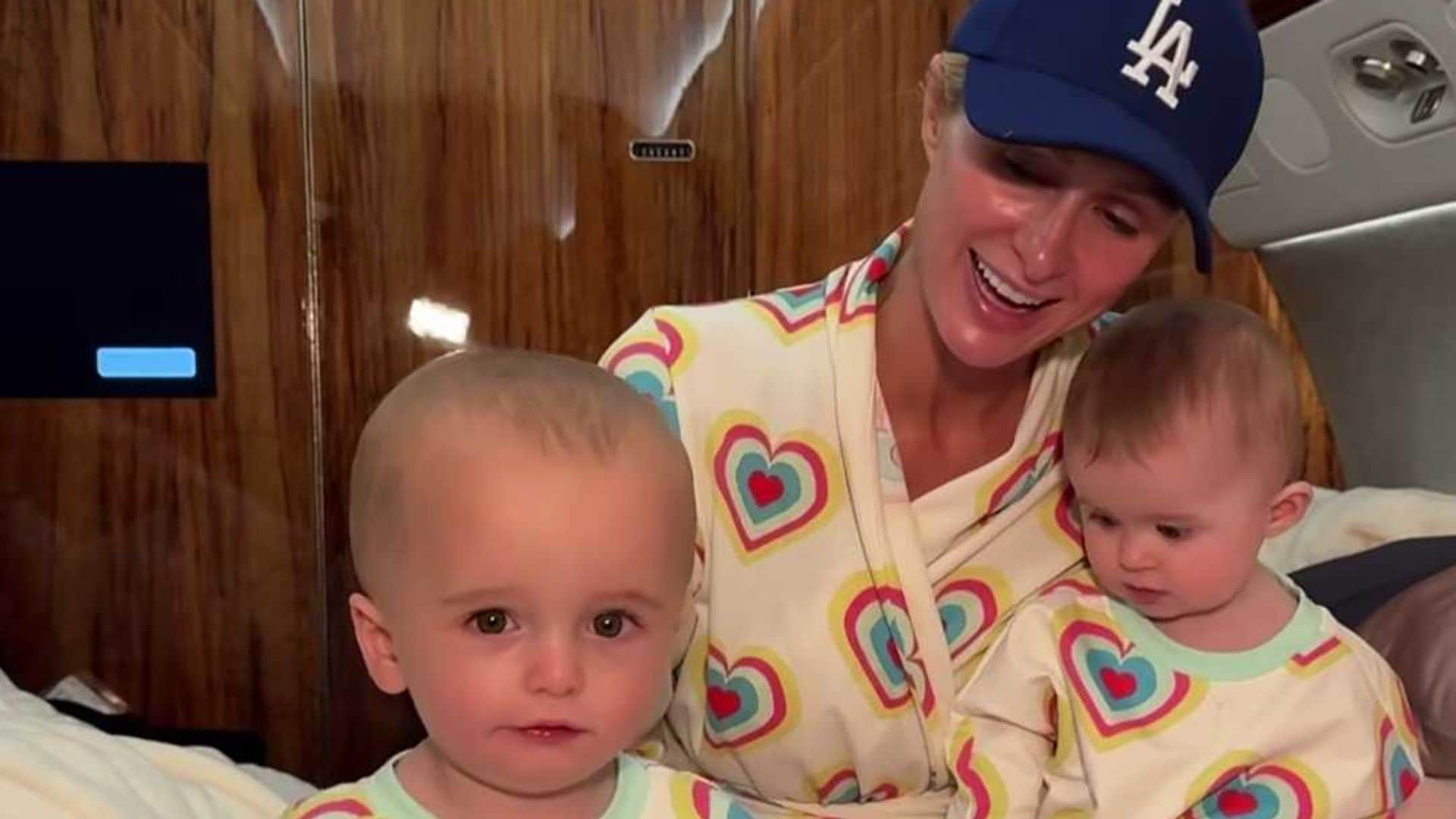 Paris Hilton con sus hijos