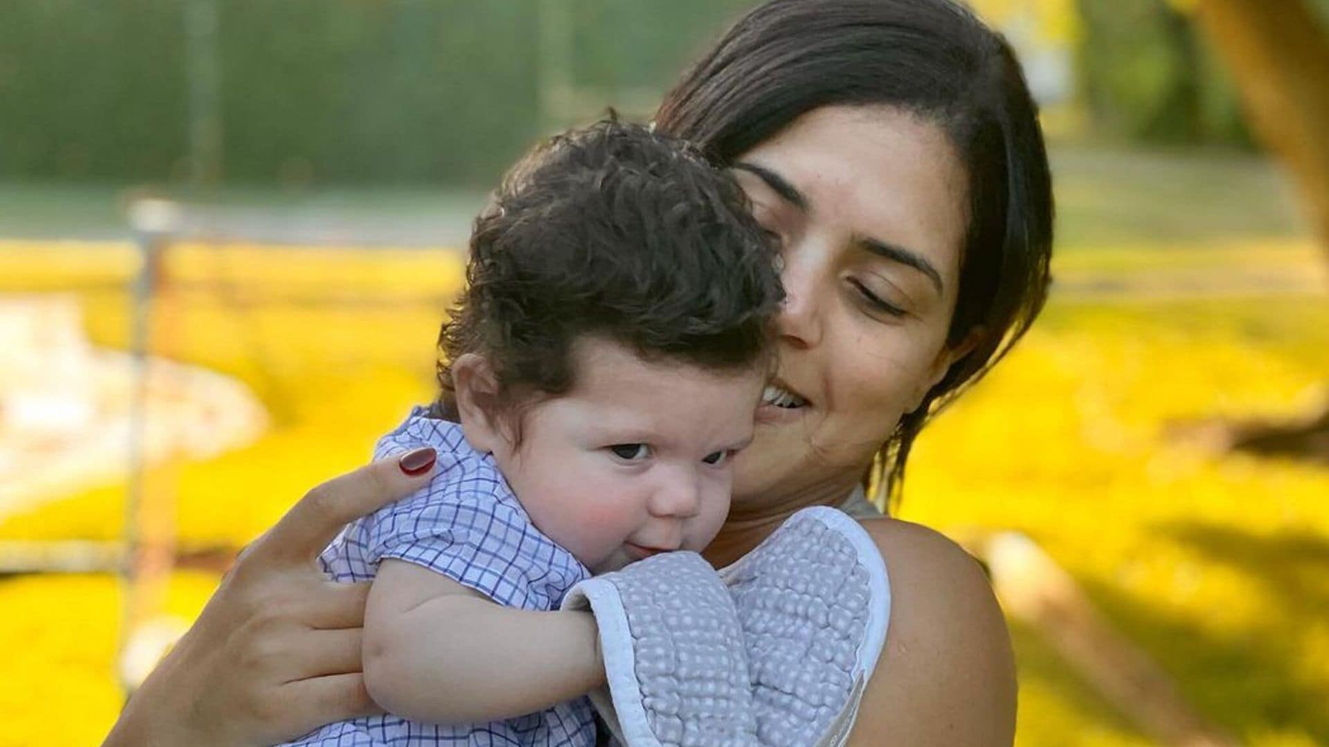 Francisca Lachapel logró hacer reír a su bebé ¡con una visita muy especial!