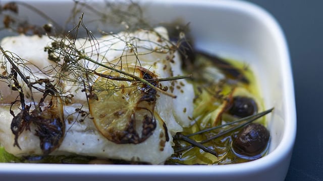 bacalao fresco con eneldo y limon