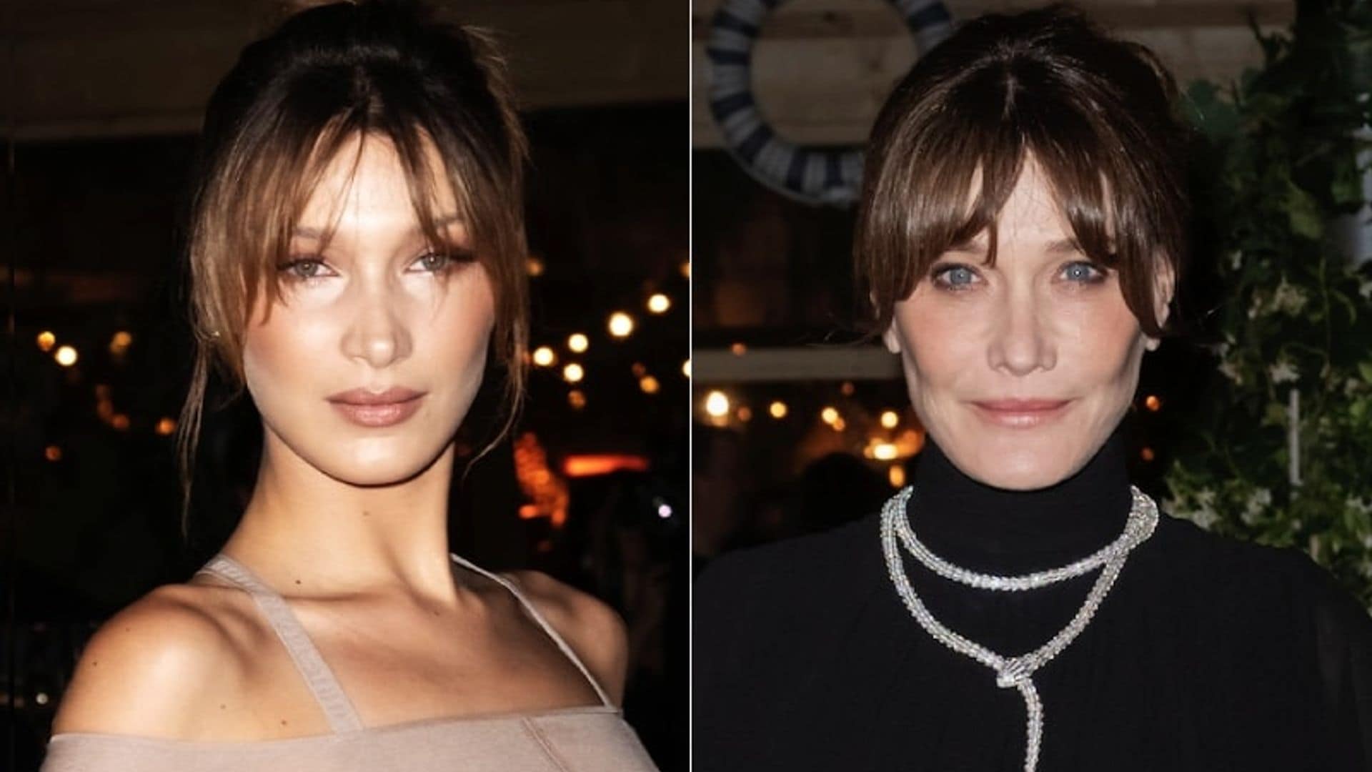 ¡Idénticas! La foto que demuestra que Carla Bruni y Bella Hadid son una misma