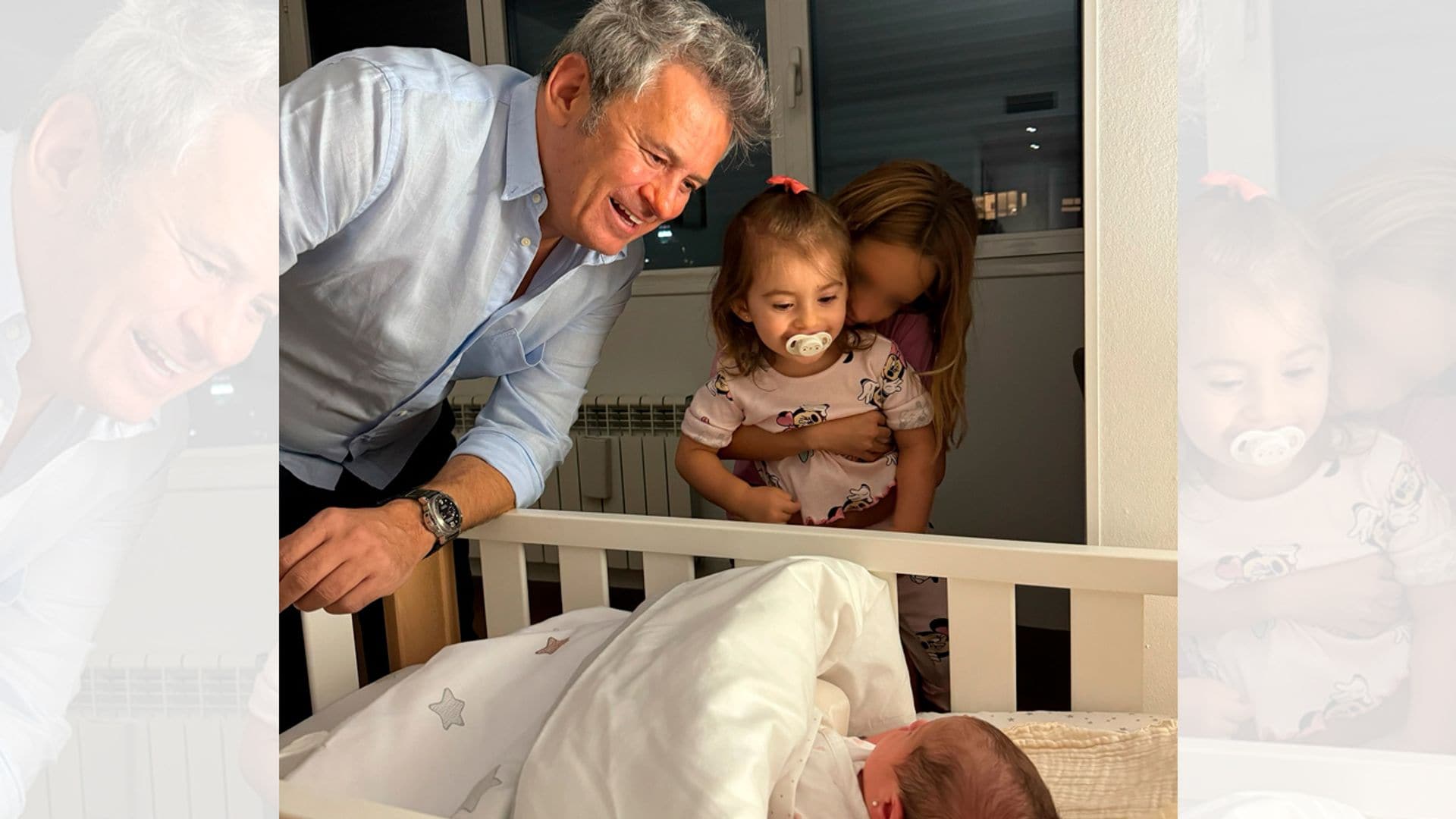 La felicidad de Miki Nadal al llegar a casa con sus tres hijas, una de ellas ¡recién nacida!