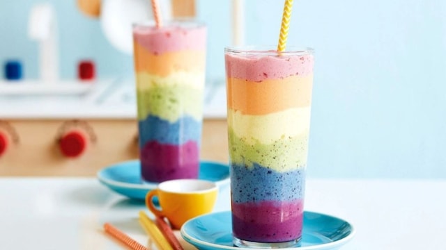 smoothie frutas multicolor