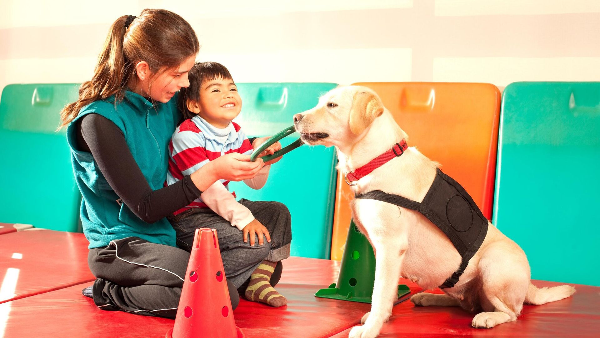 Terapia con perros, una poderosa herramienta que les ayuda a canalizar emociones y a socializar